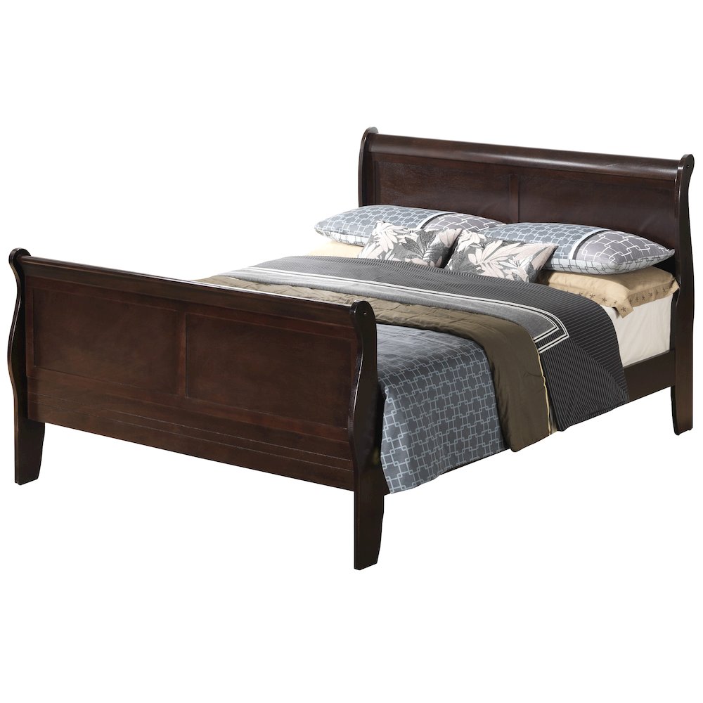 Glory Furniture Louis Phillipe King Bed in Cappuccino Color. Picture 2