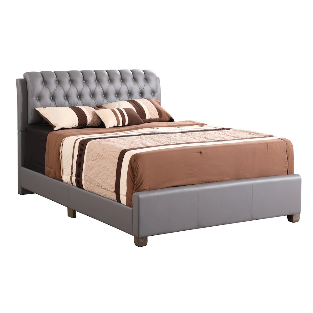 Glory Furniture Marilla Full Bed in Light Grey Color. Picture 5