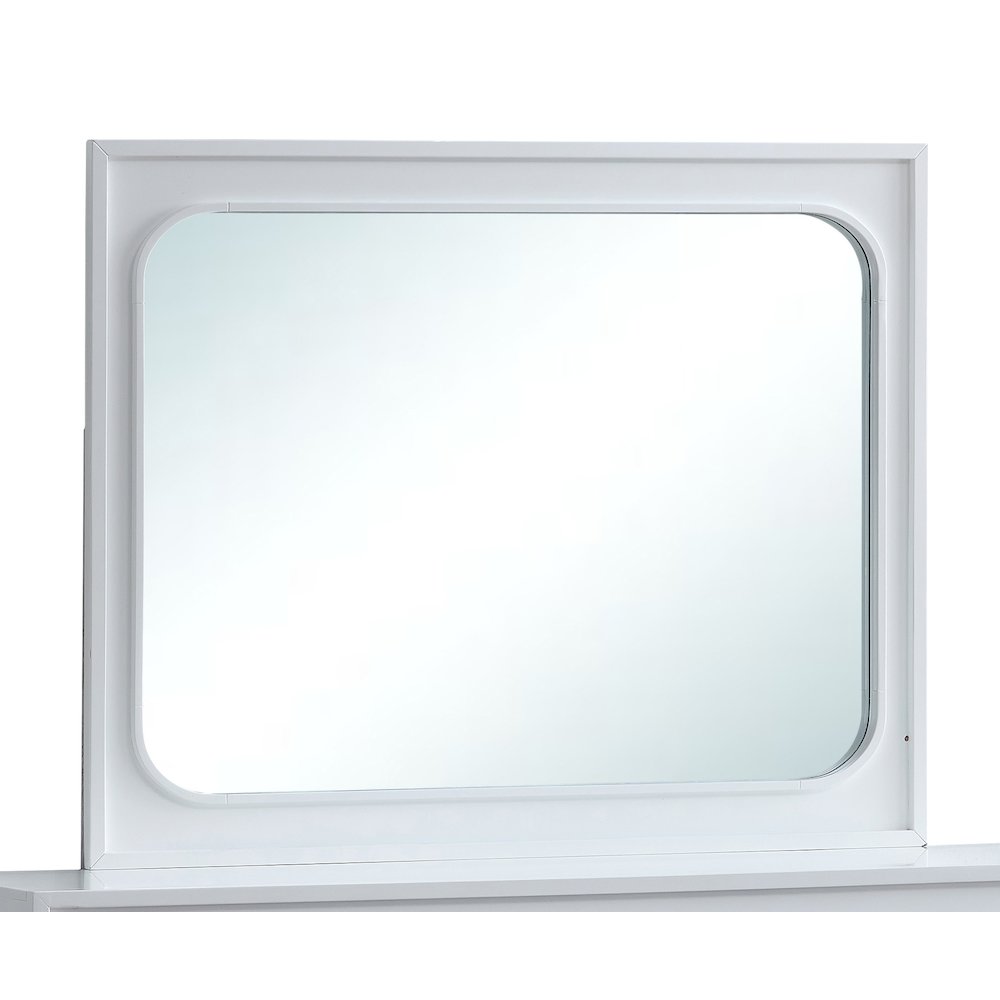 Glory Furniture Milan Mirror, White. Picture 1