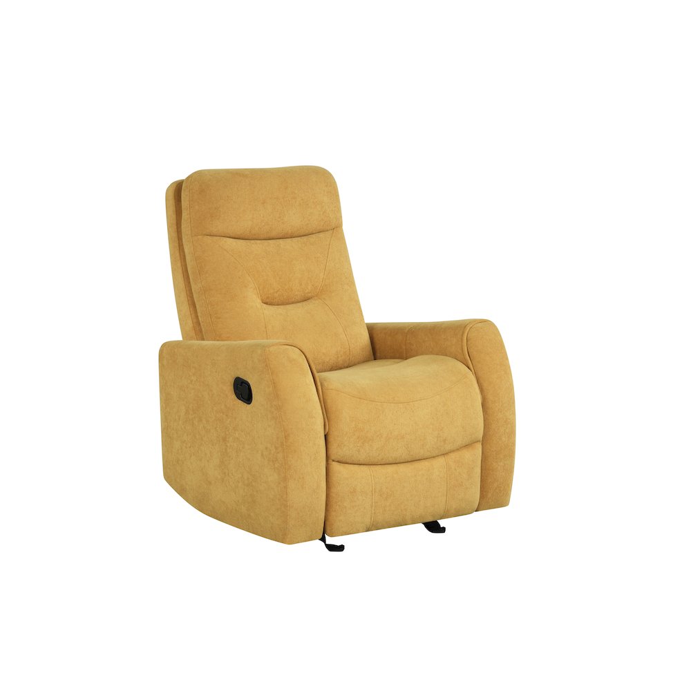 Glory Furniture Paterson Swivel Recliner, Yellow. Picture 1