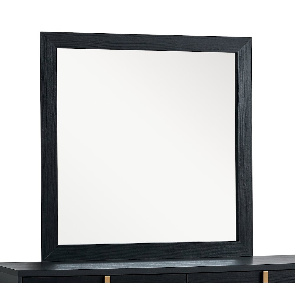Glory Furniture Steeler Mirror, Black/Gold. Picture 5