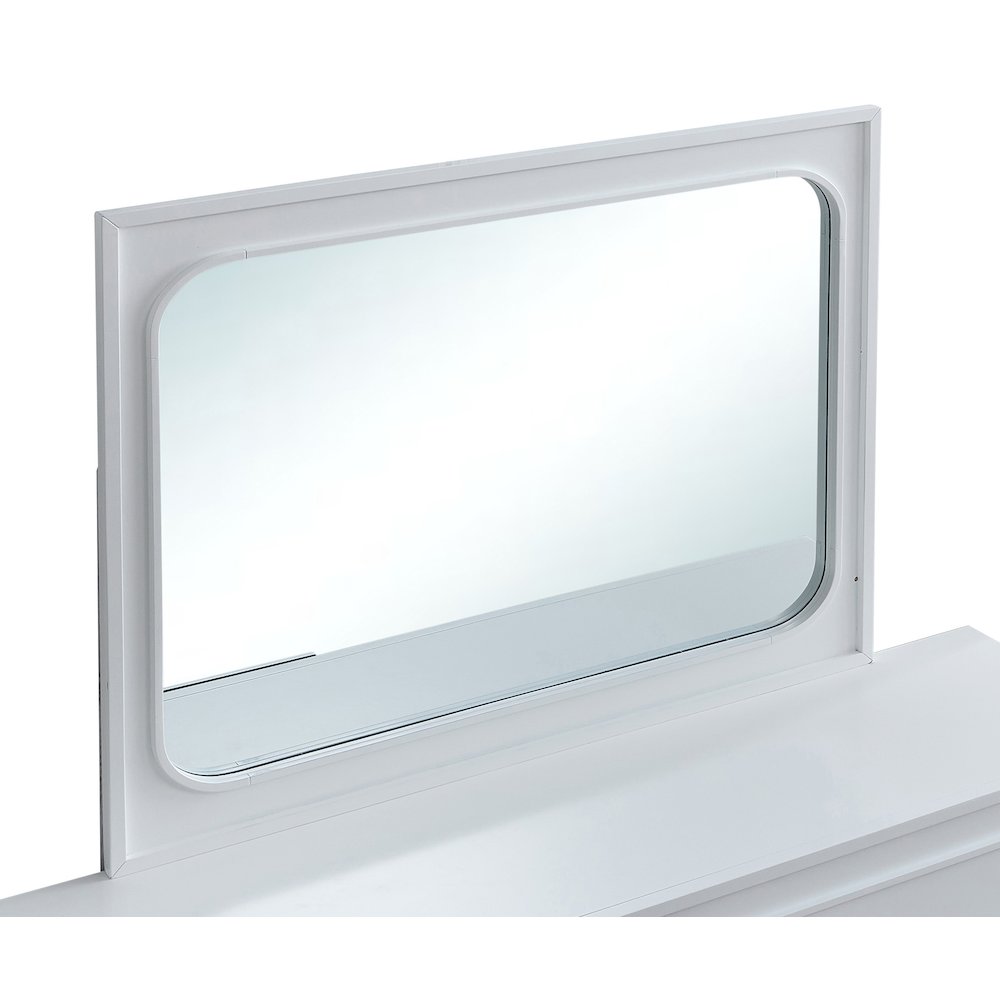 Glory Furniture Milan Mirror, White. Picture 4