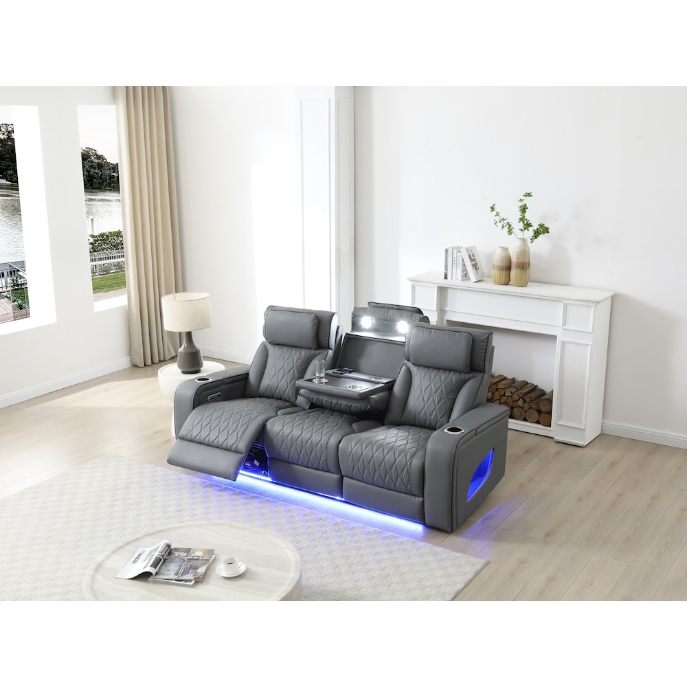 Glory Furniture Lumin Sofa, Gray. Picture 8
