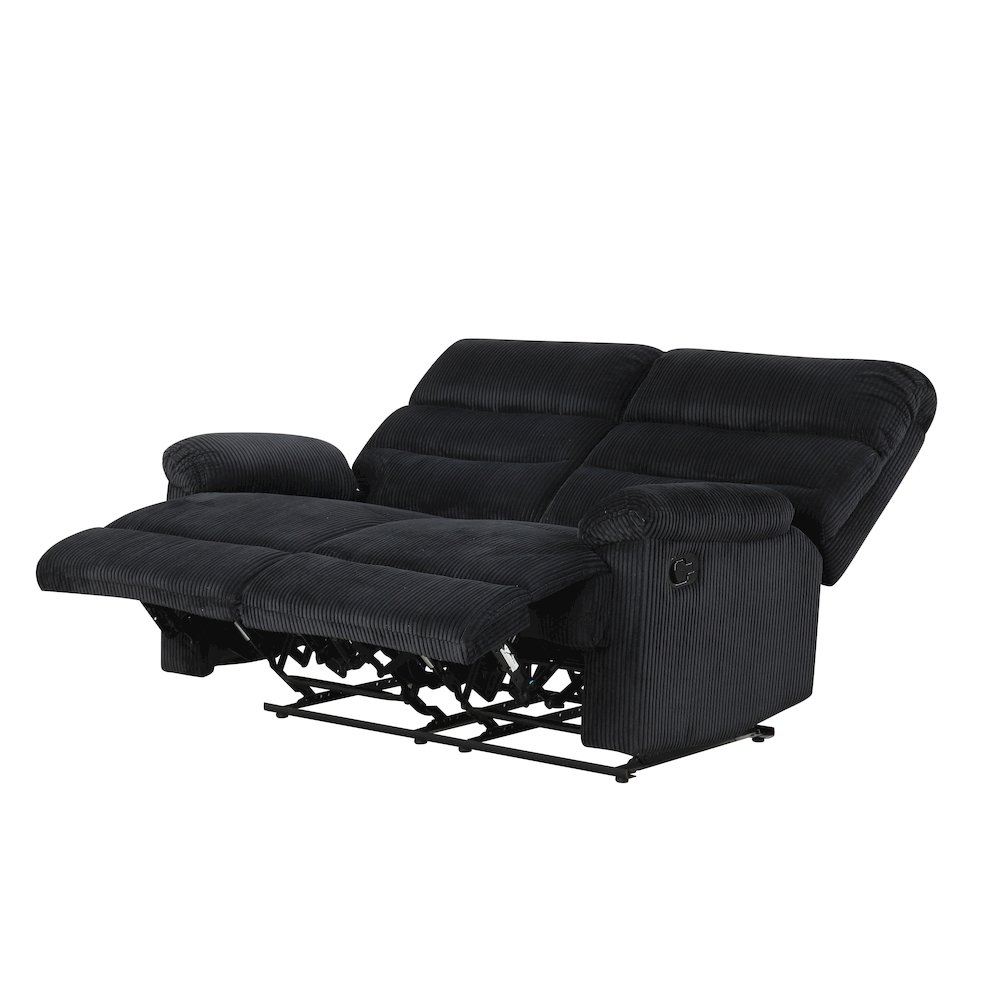 Glory Furniture Lucie Loveseat, Black Color. Picture 5