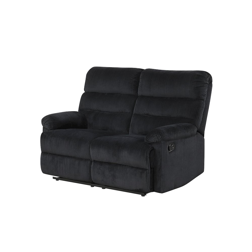 Glory Furniture Lucie Loveseat, Black Color. Picture 1