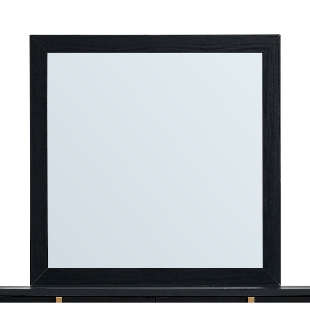 Glory Furniture Steeler Mirror, Black/Gold. Picture 1