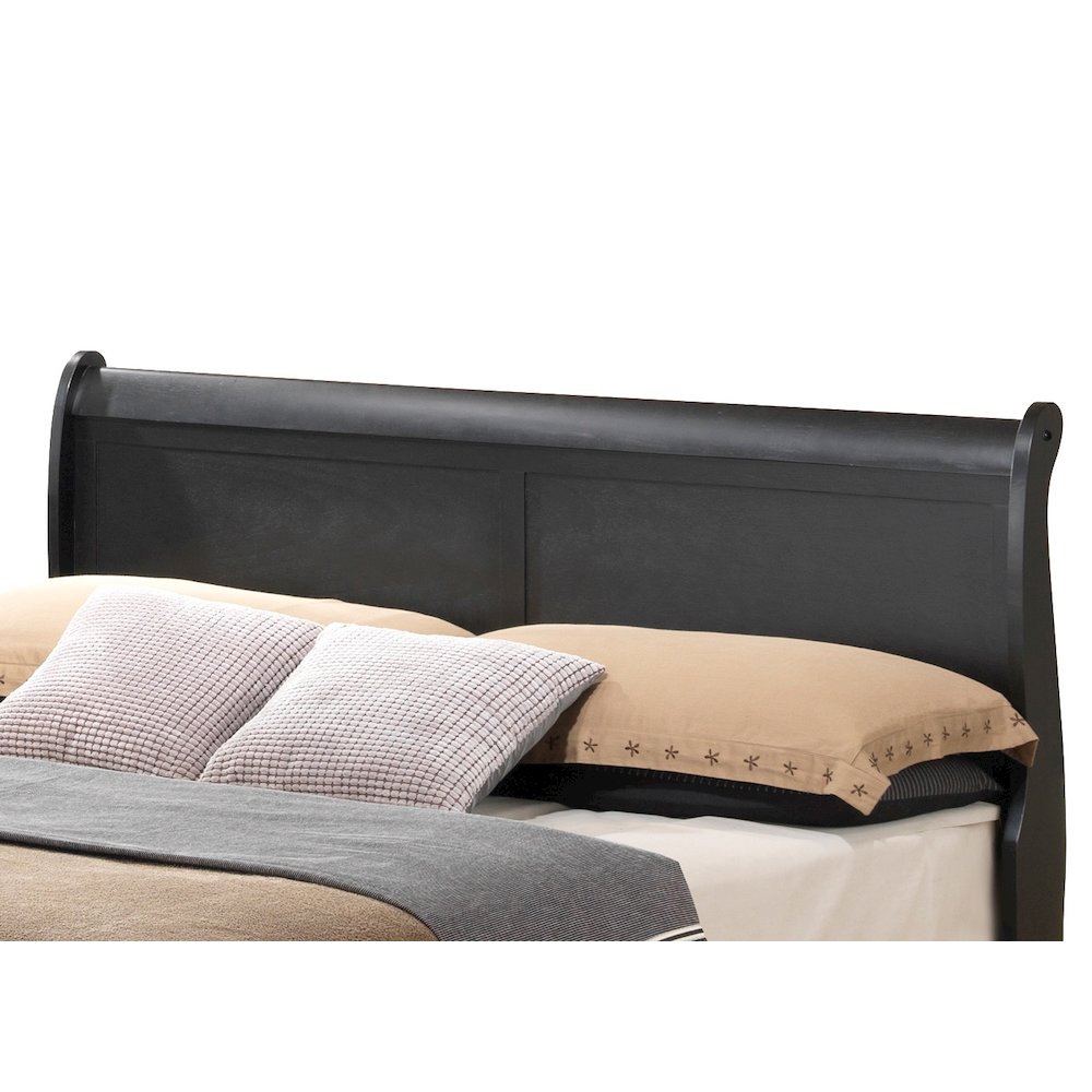 Glory Furniture Louis Phillipe King Bed in Black Color. Picture 6