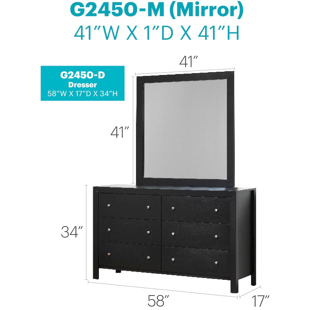 Glory Furniture Burlington Dresser in Black Color. Picture 8