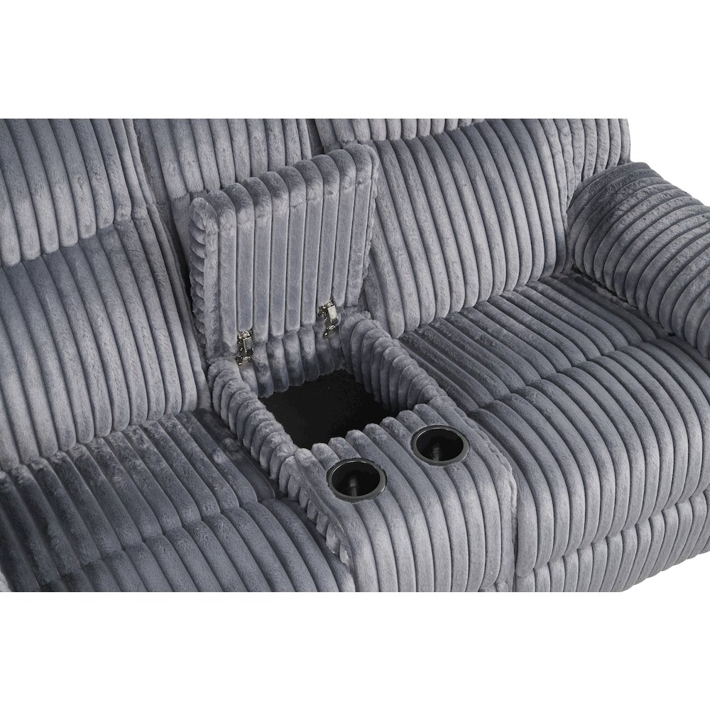 Glory Furniture Comfy Loveseat, Gray Color. Picture 4