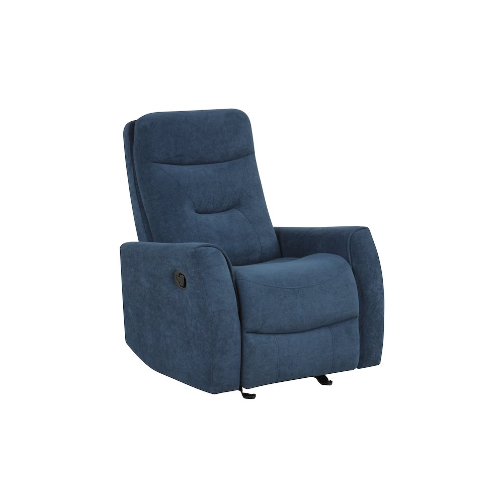Glory Furniture Paterson Swivel Recliner, Blue. Picture 4
