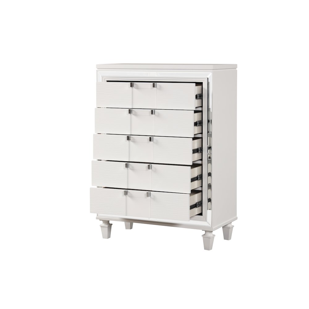 Glory Furniture Genoa Chest, Sparkling White. Picture 5