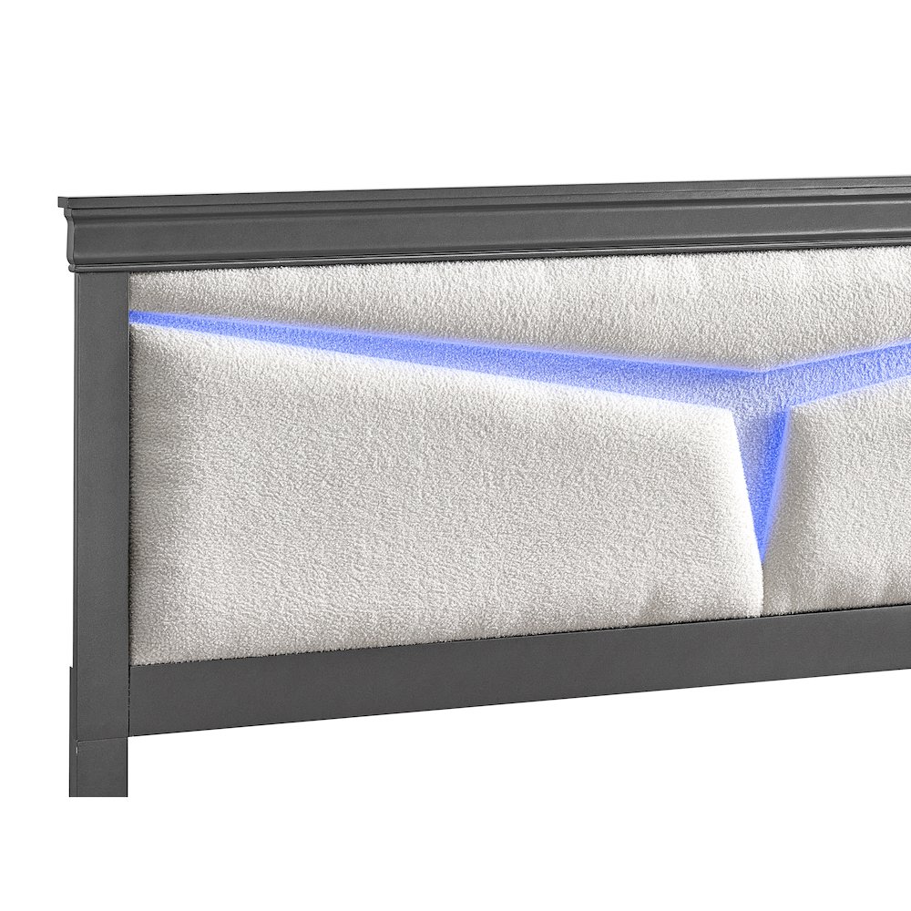 Glory Furniture Lorana Queen Bed, Gunmetal Gray Color. Picture 2