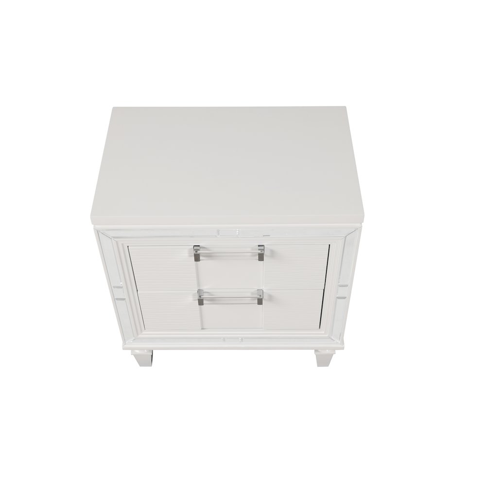 Glory Furniture Genoa Nightstand, Sparkling White. Picture 5