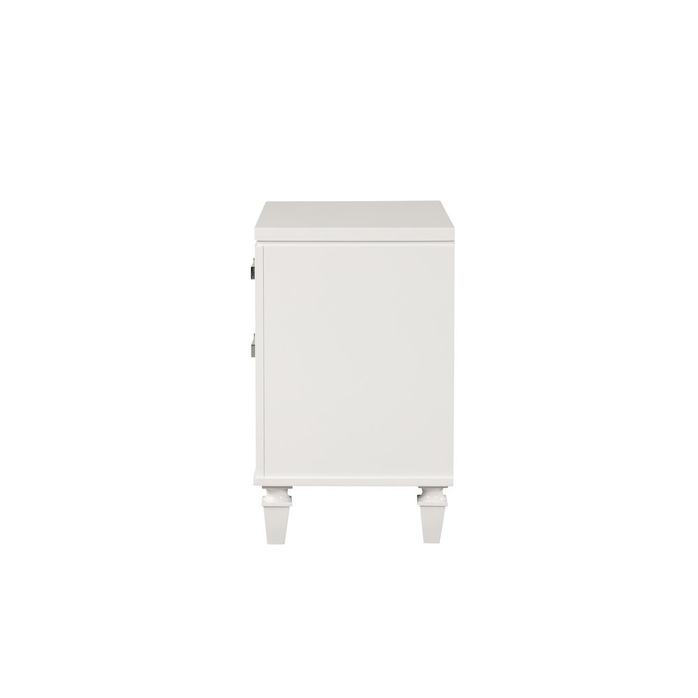 Glory Furniture Genoa Nightstand, Sparkling White. Picture 6
