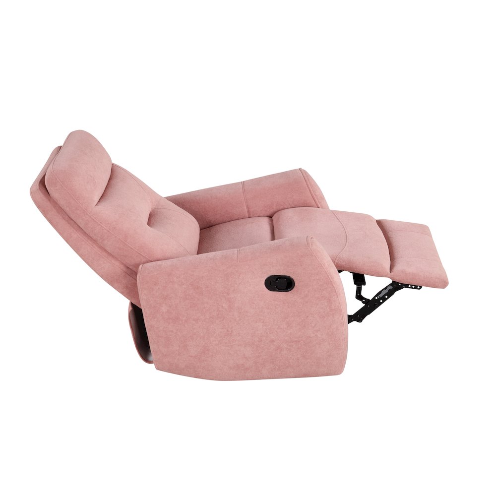 Glory Furniture Paterson Swivel Recliner, Pink. Picture 4