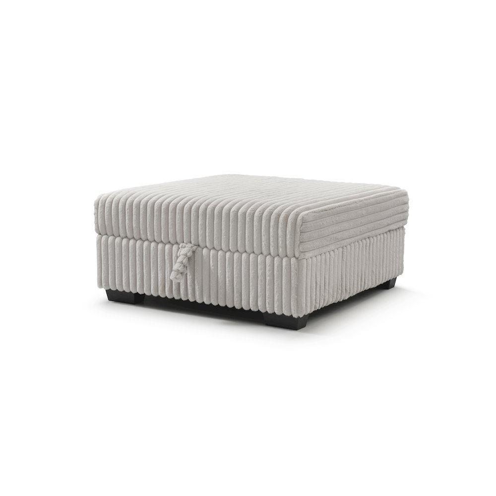 Teddy Ottoman - IVORY. Picture 1