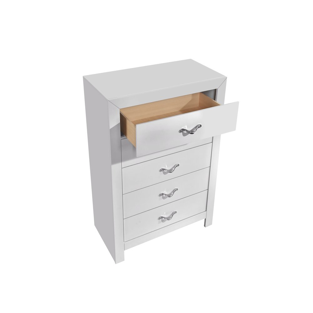 Glory Furniture Moreland Chest, Sparkling White. Picture 4