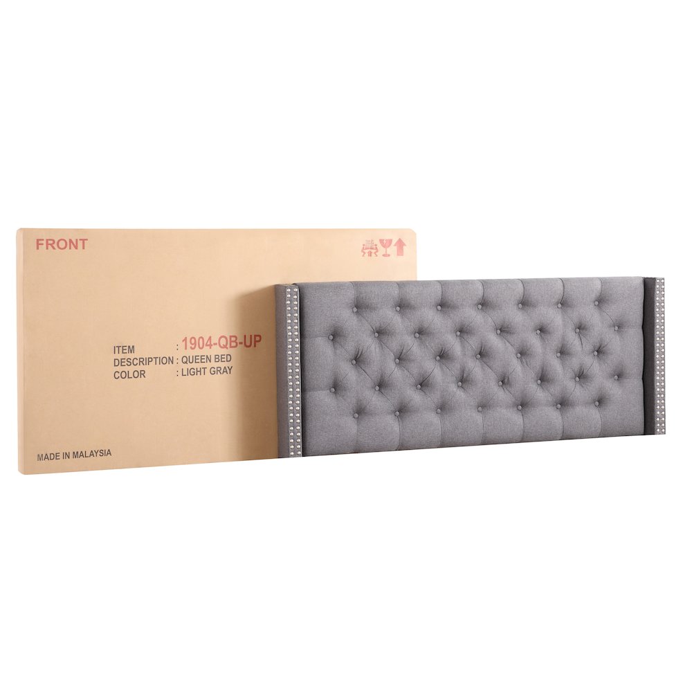 Glory Furniture Julie Full Bed in Gray Color. Picture 14