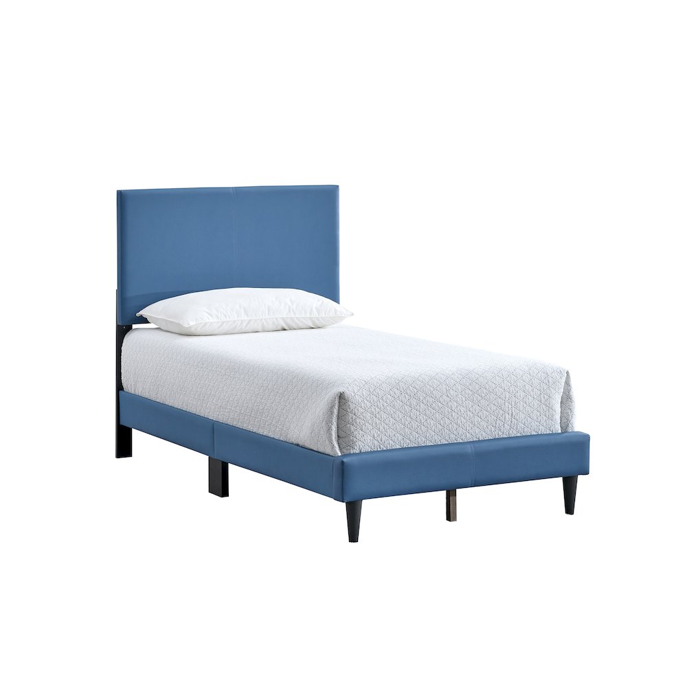 Baron Twin Platform Bed, Blue. Picture 1