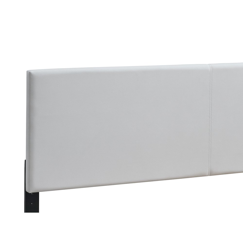Baron King Size Platform Bed, White. Picture 5
