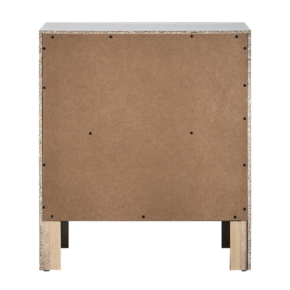 Nightstand with 2 Dovetail Drawers, Fully Assembled Bedside Table Bedroom, Beige. Picture 6