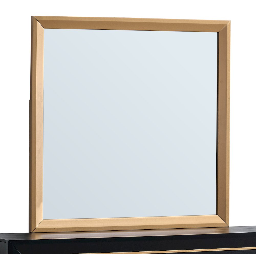 Glory Furniture Kramer Mirror, Black/Gold. Picture 5