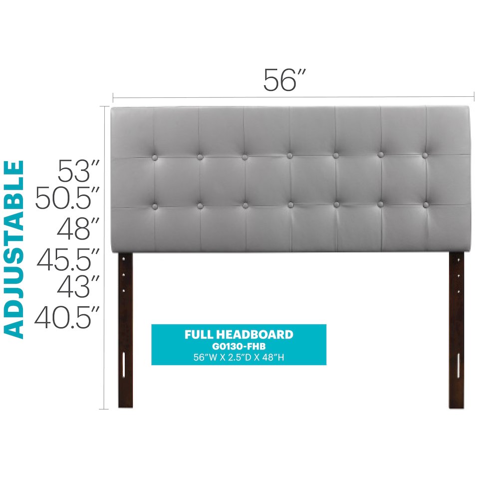 Glory Furniture Super Nova Full Headboard in Light Grey Color. Picture 17