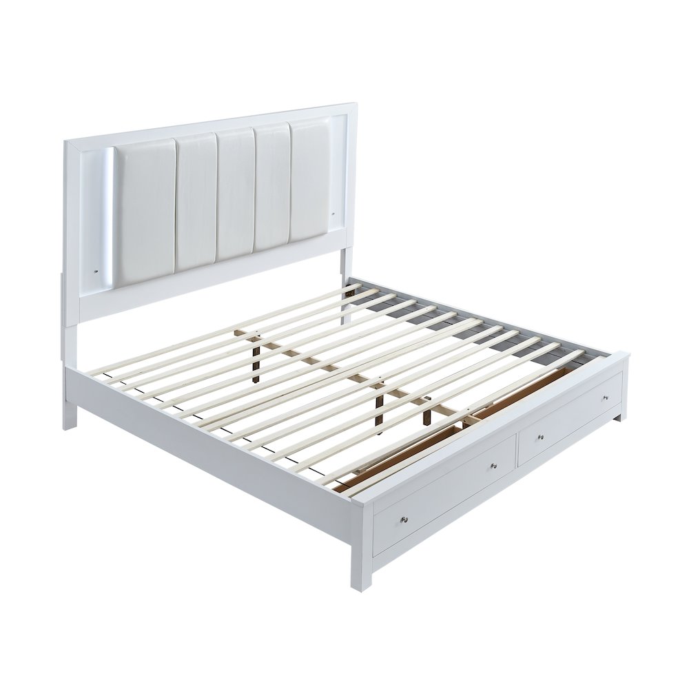 Glory Furniture Burlington Queen Bed, White Color. Picture 2
