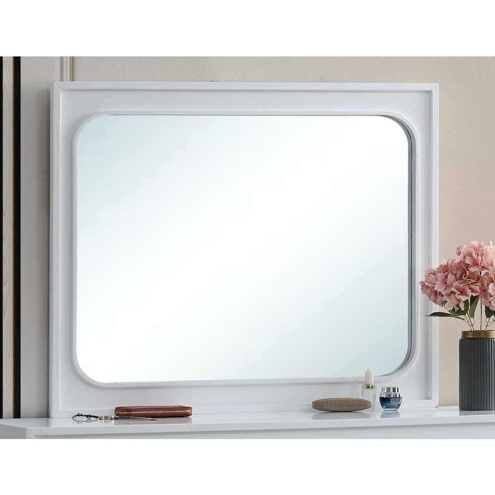 Glory Furniture Milan Mirror, White. Picture 6