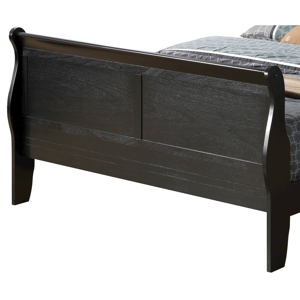 Glory Furniture Louis Phillipe Full Bed in Black Color. Picture 8