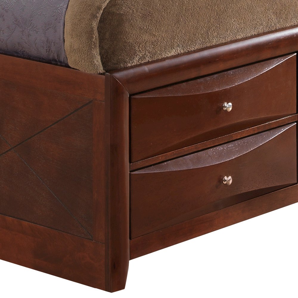 Glory Furniture Marilla King Storage Bed in Cherry Color. Picture 6