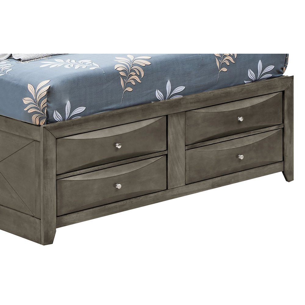 Glory Furniture Marilla King Storage Bed in Gray Color. Picture 12