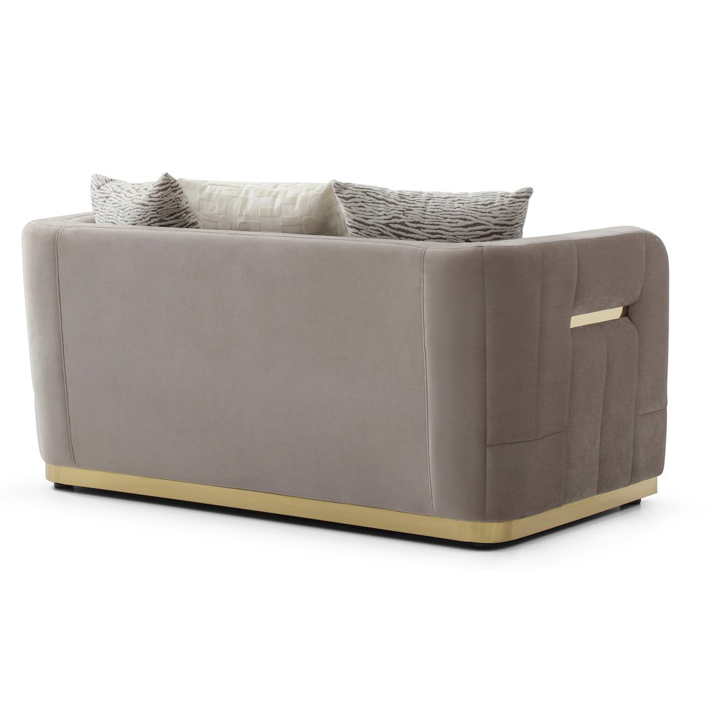 Upholstered Loveseat with Accent Pillows, Classic Sofa for Living Room. Picture 5