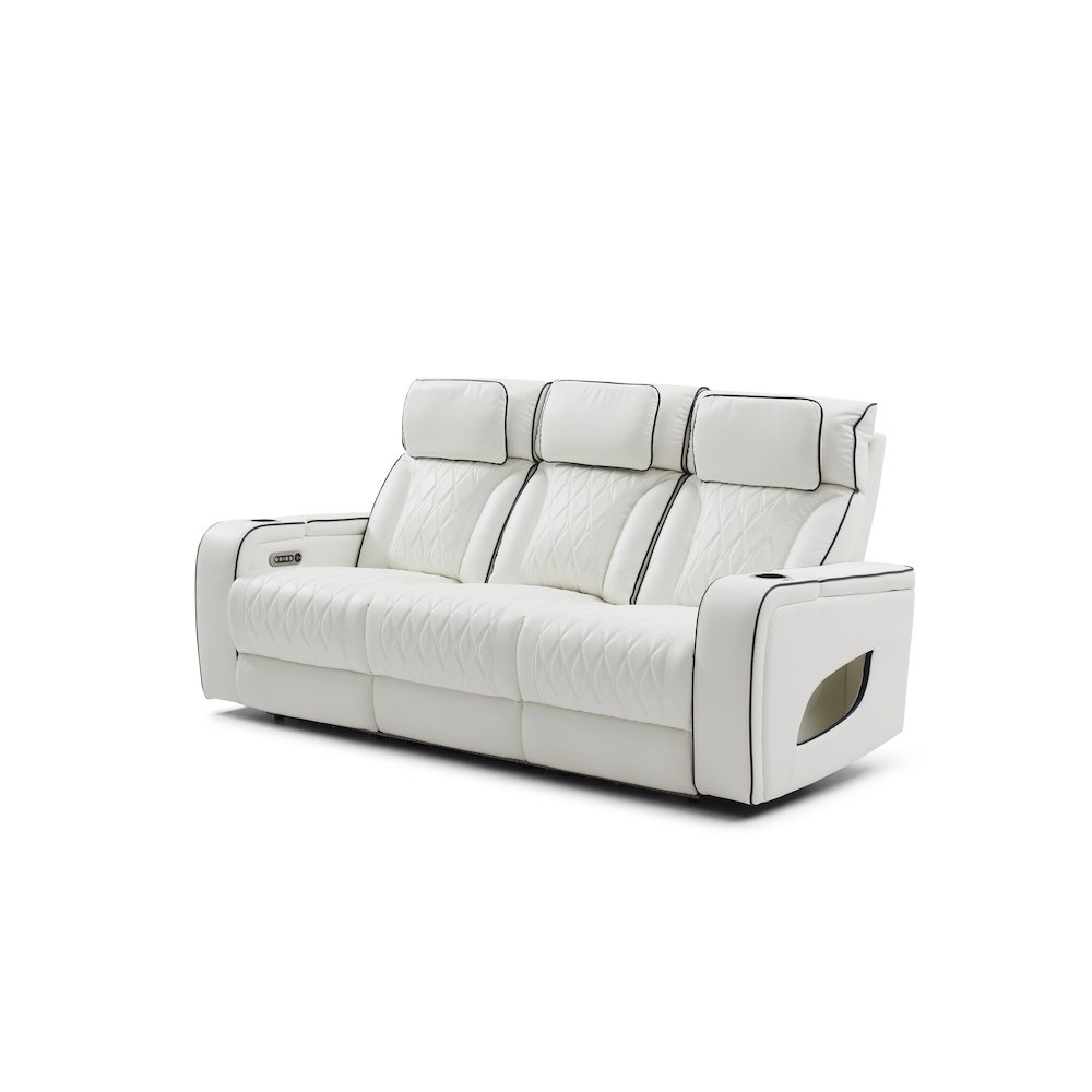 Glory Furniture Lumin Sofa, White. Picture 5