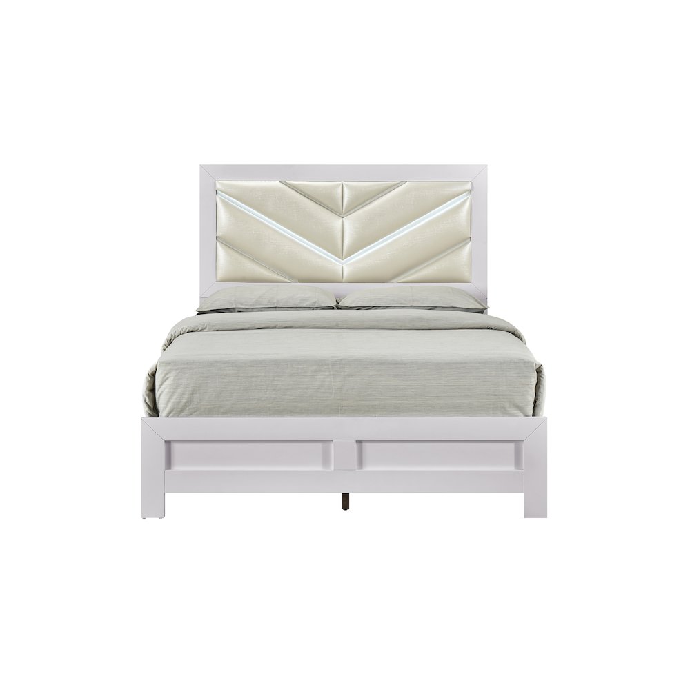 Glory Furniture Moreland Full Bed, Sparkling White. Picture 5