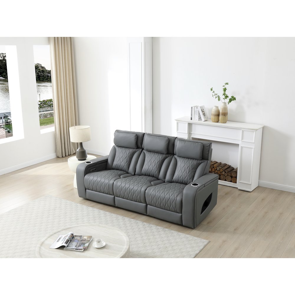 Glory Furniture Lumin Sofa, Gray. Picture 9