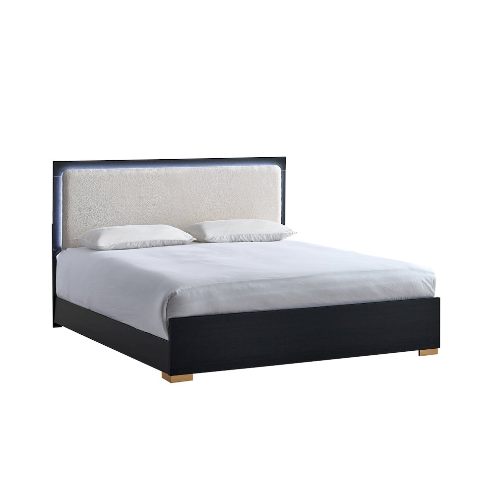 Glory Furniture Steeler Full Bed, Black/Gold. Picture 1