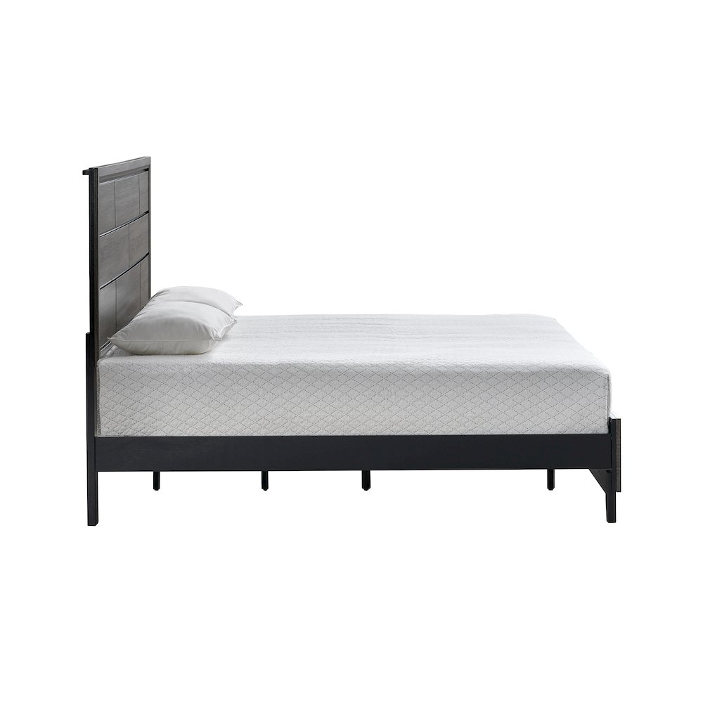 Contemporary Glasgow Queen Bed ( 2 Boxes) , Gray. Picture 6