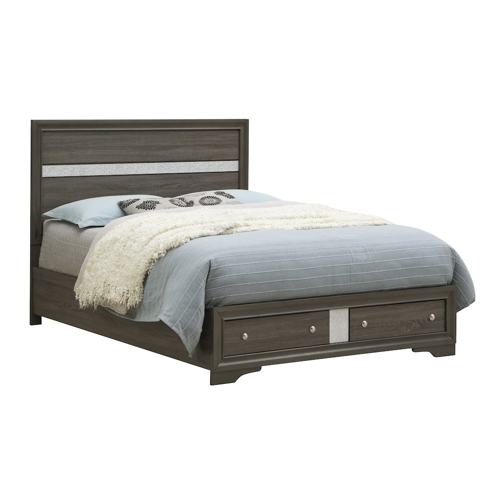 Glory Furniture Madrid King Bed in Gray Color. Picture 4