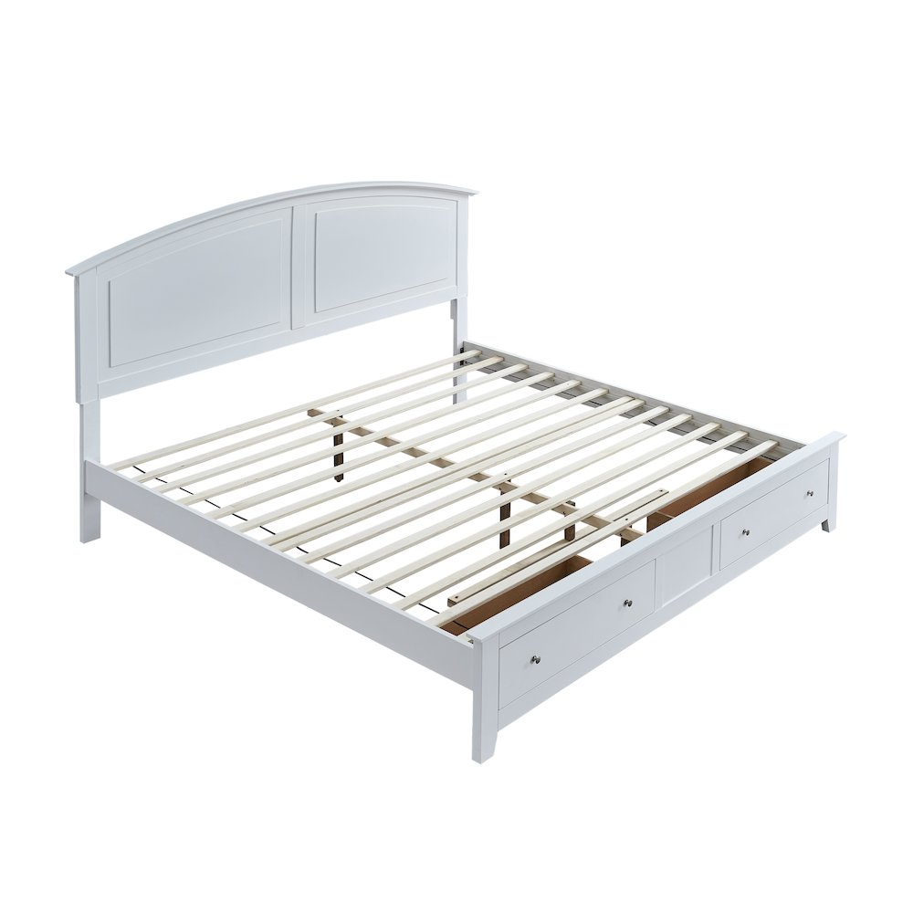Glory Furniture Hammond Queen Bed, White Color. Picture 2