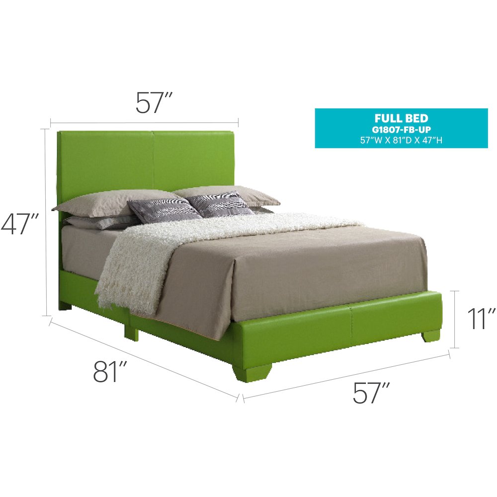 Aaron Queen Bed, Green. Picture 7