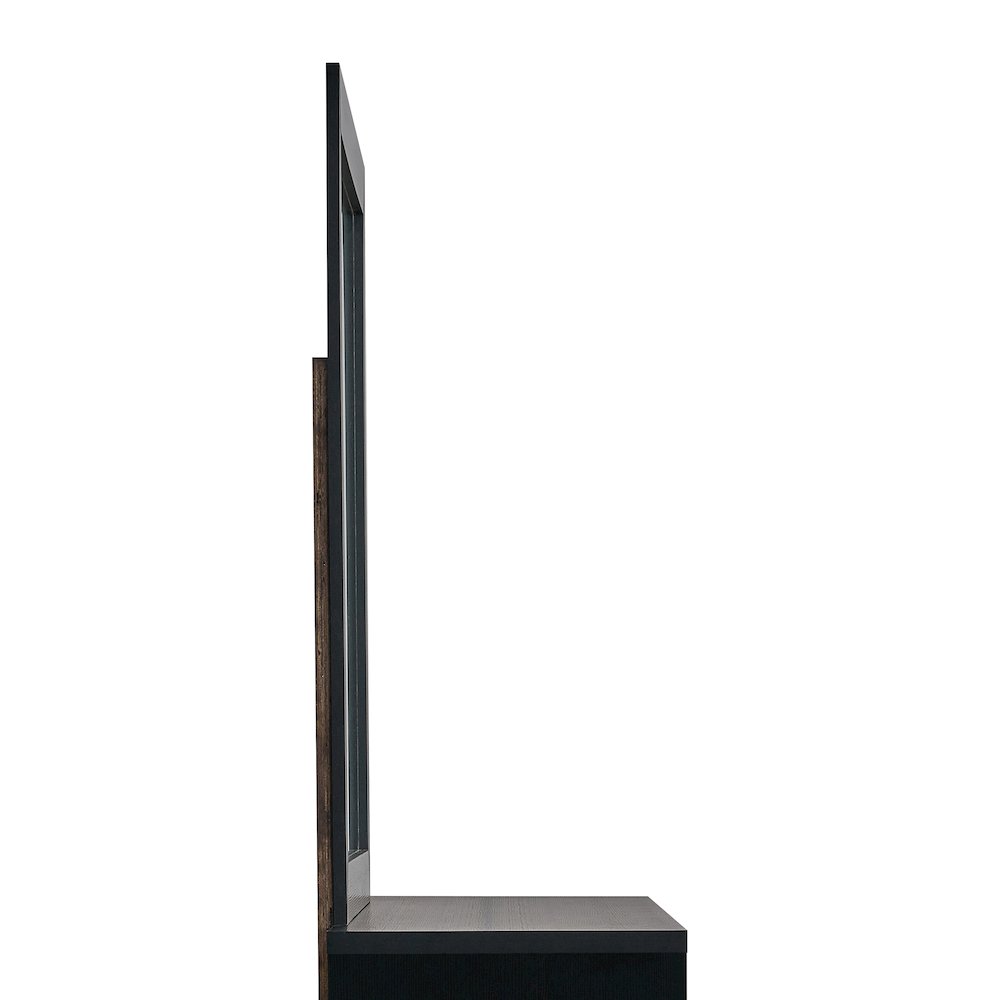 Glory Furniture Steeler Mirror, Black/Gold. Picture 3