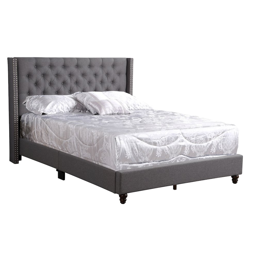 Glory Furniture Julie Full Bed in Gray Color. Picture 6