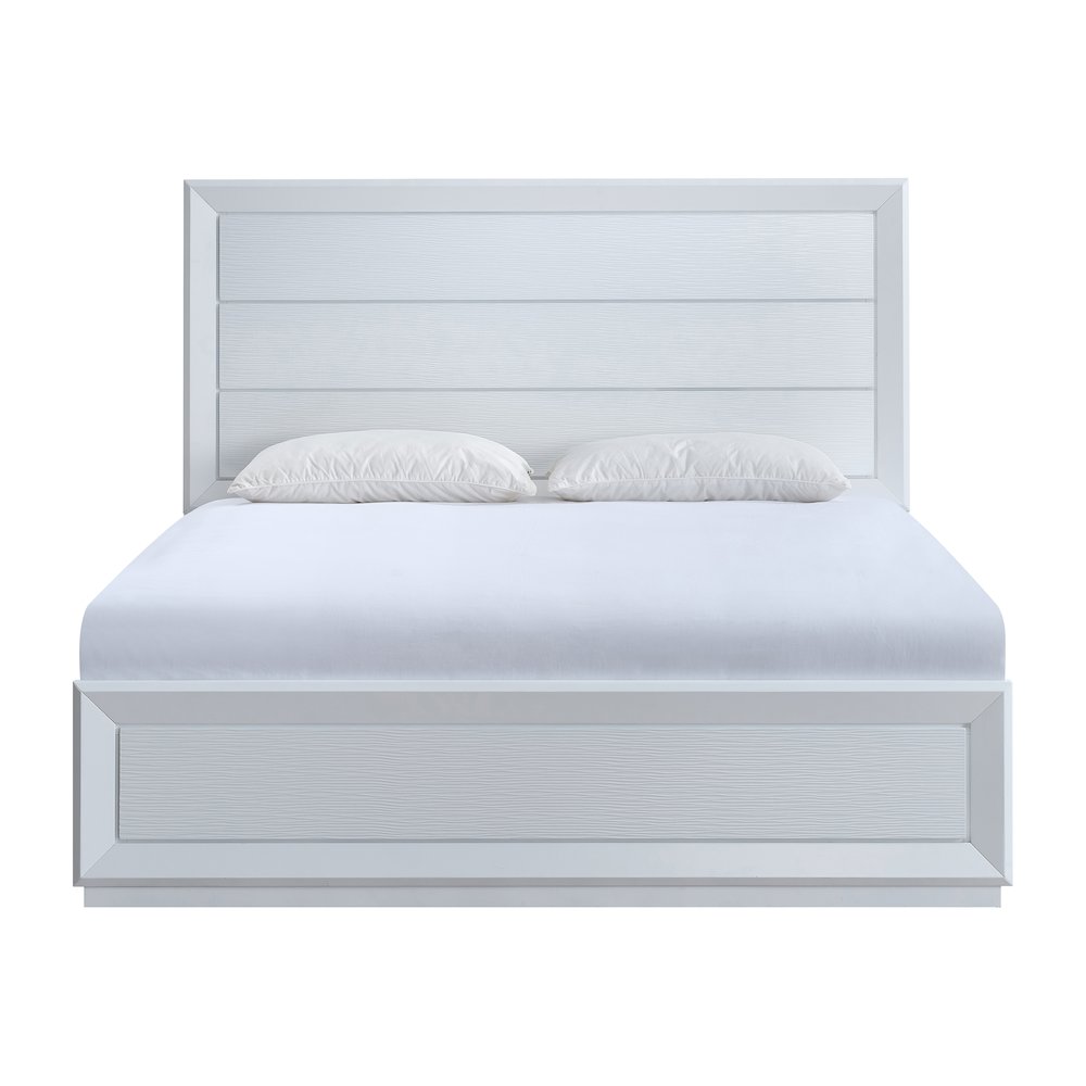 Mars King Bed White. Picture 1