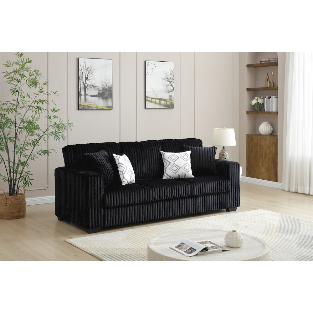 Teddy Loveseat - BLACK. Picture 7