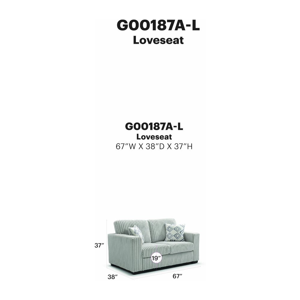 Teddy Loveseat - IVORY. Picture 8