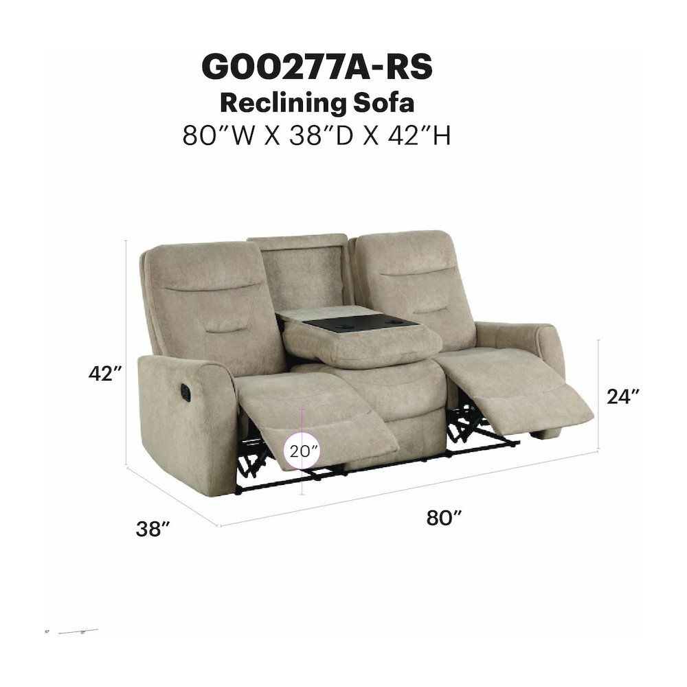 Glory Furniture Paterson Sofa, Beige. Picture 11