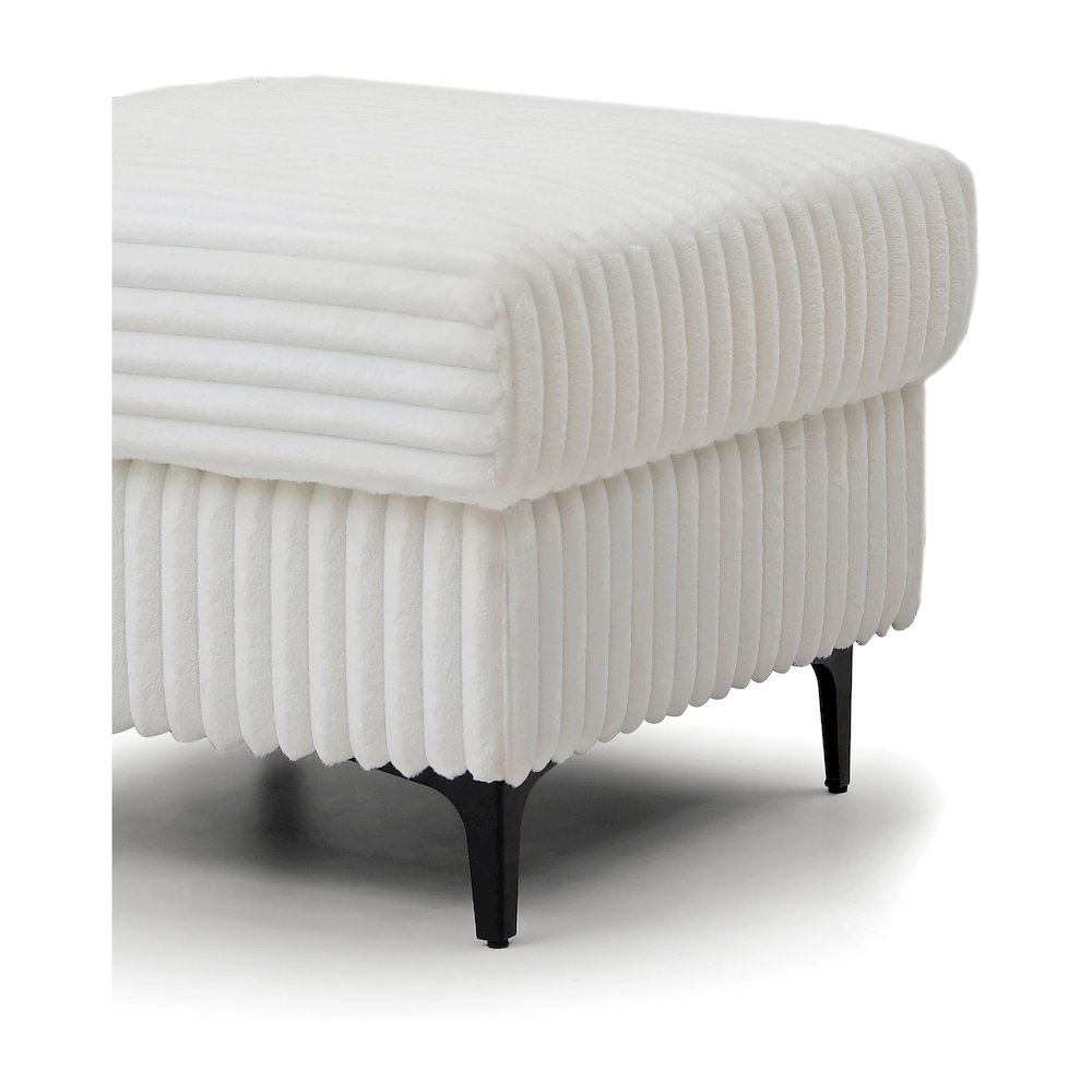 Houston Ottoman White. Picture 4