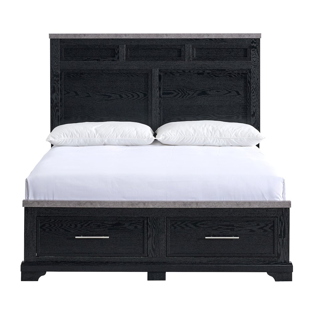 Glory Furniture Grande Queen Bed, Black. Picture 3