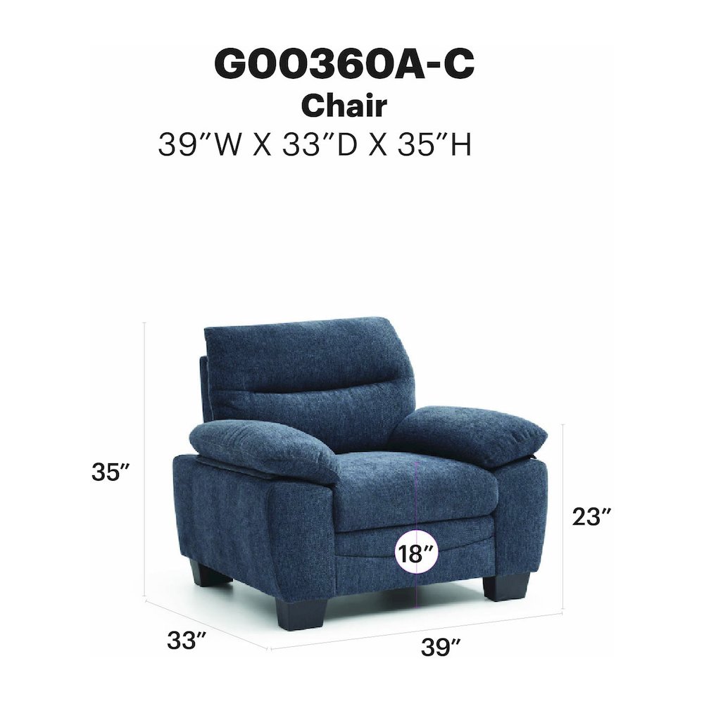 Casual Summerton Chair Blue. Picture 6